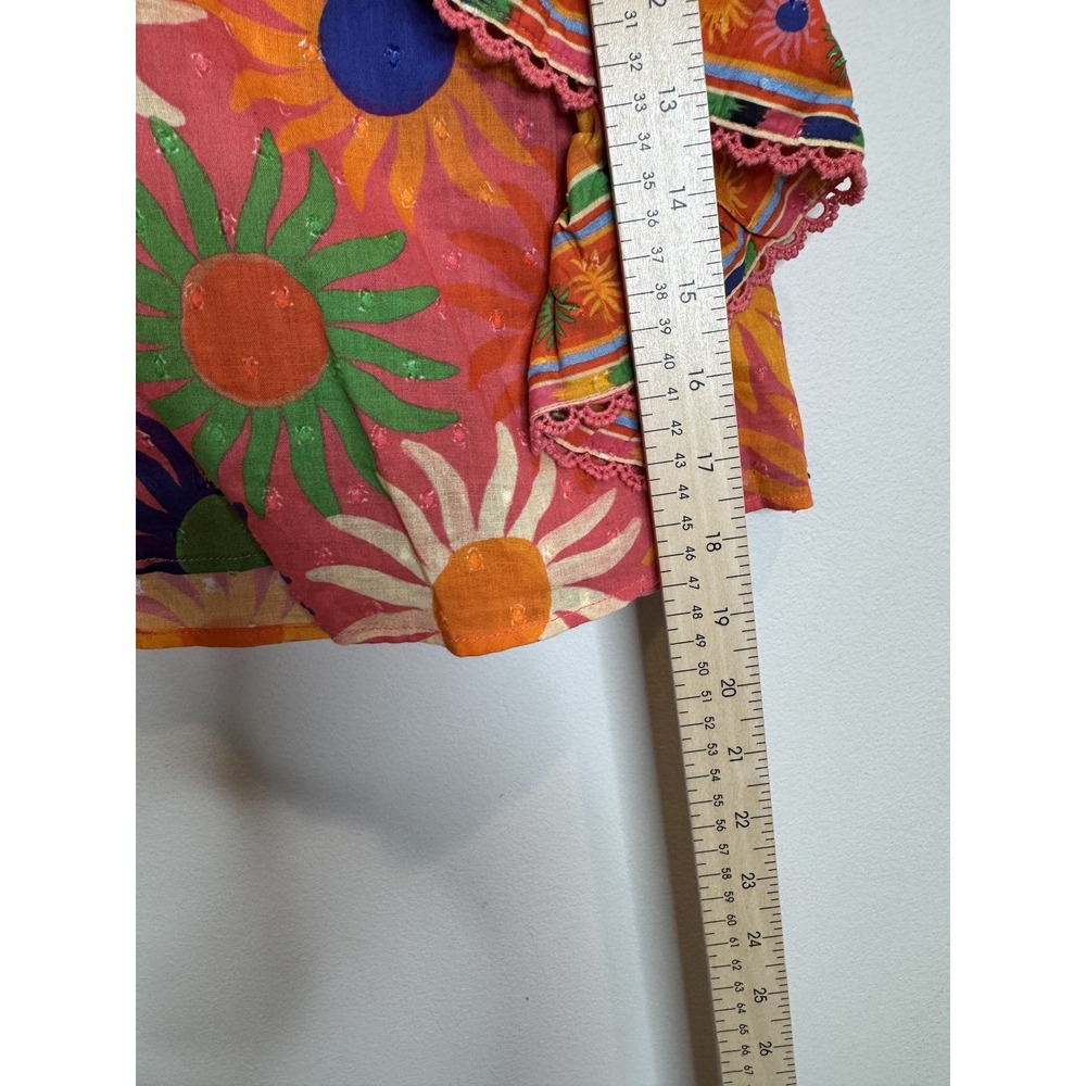FARM Rio Colorful Floral Ruffle Blouse - Picture 5 of 9